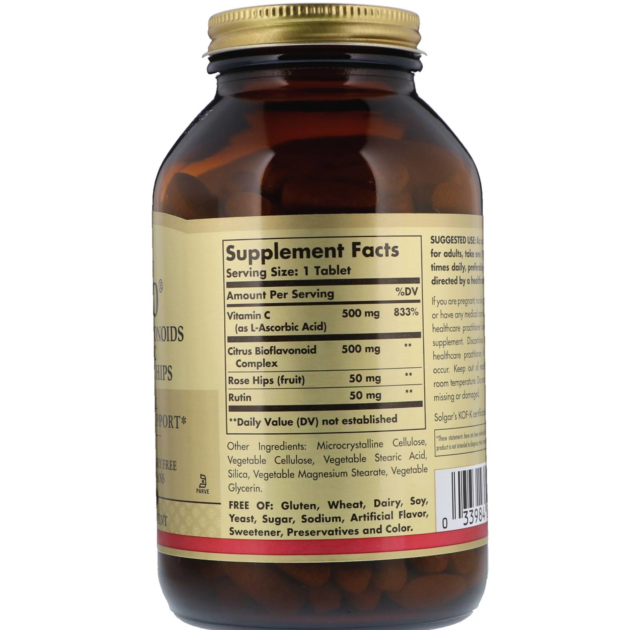 Solgar HyBio Citrus Bioflavonoids Vitamin C Rutin & Rose Hips