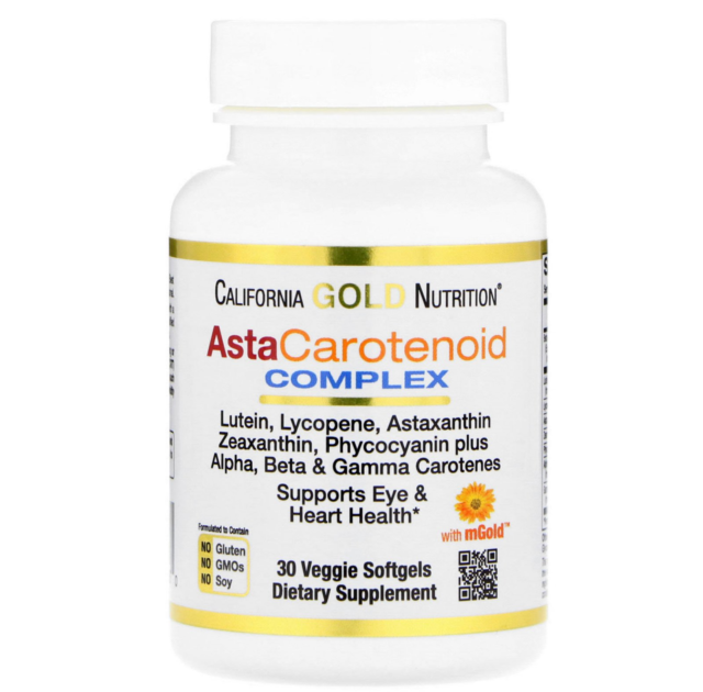 California Gold Nutrition, AstaCarotenoid Complex, Lutein, Lycopene