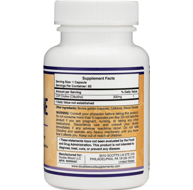 Double Wood Supplements CDP Choline Citicoline